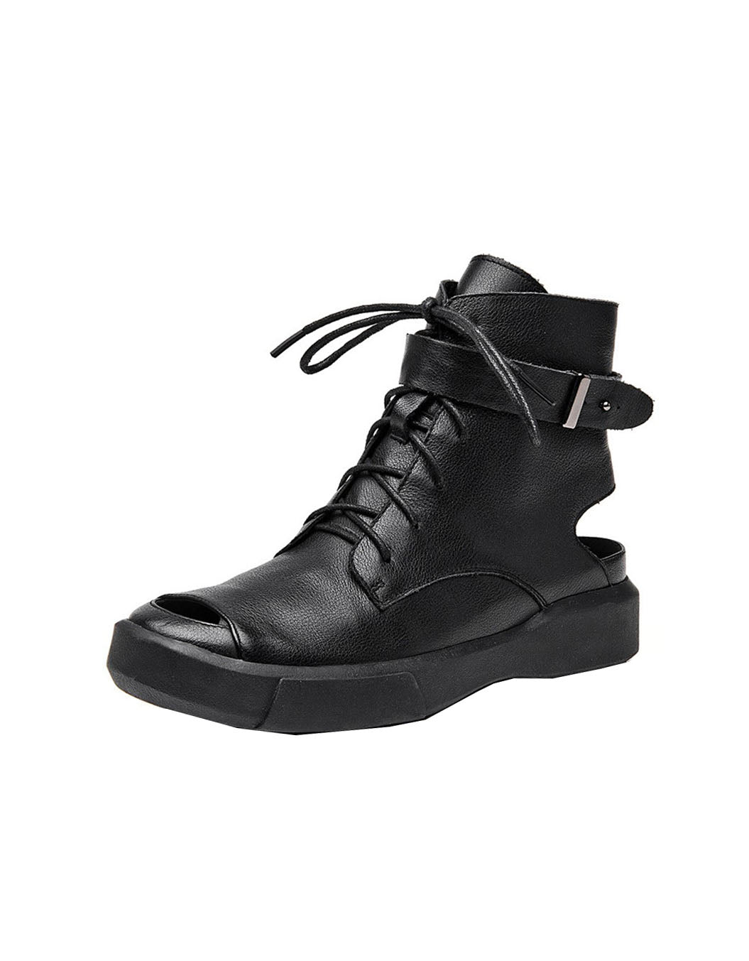 Handmade Open Toe Hollow Sandals Boots — Obiono display picture 1
