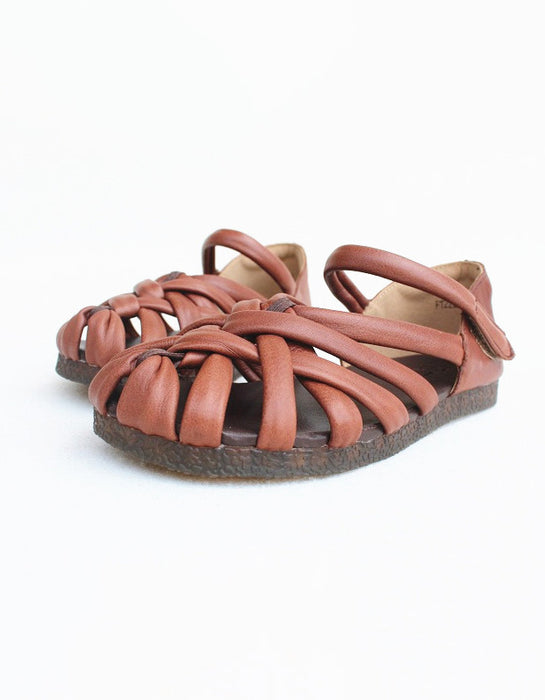 Handmade Retro Leather Woven Fisherman Sandals 35-41