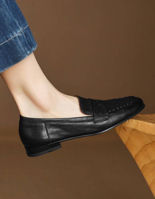 Spring Soft Leather Comfortable Loafers for Women