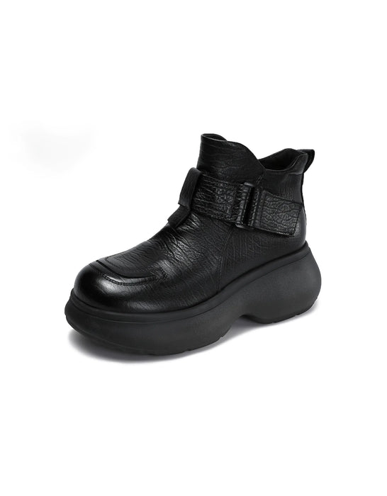 Autumn Winter Round Toe Ankle Buckle Platform Boots, Obiono Oct shoes collection 2026, 93.90