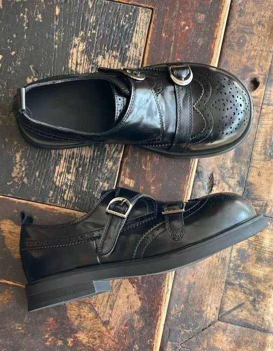 Women's Brogue Style Double Straps Wide Toe Box Oxford Shoes, Obiono Sep Shoes Collection 2026, 93.00