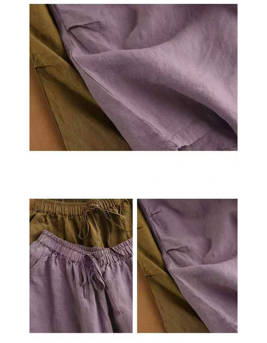 Women's Summer Hemp Loose Casual Cropped Wide-Leg Pants Buykud Aug New In 2026 69.00