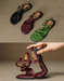 Summer Pony Hair Open Toe Strappy Flat Thong Sandals Obiono July Shoes Collection 2026 94.00