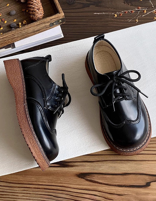Brogue Style Comfortable Lace-up Wide Toe Box Shoes