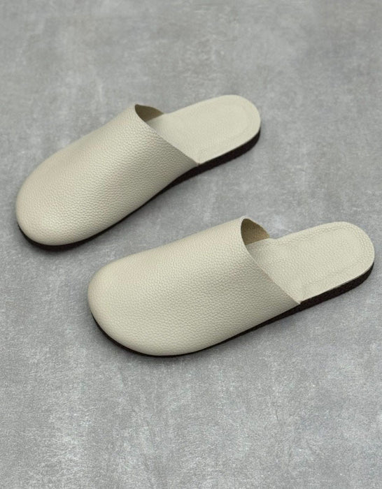 Obiono Round Toe Comfortable Soft Sole Leather Mules SlippersJuly Shoes Collection 2026 69.99
