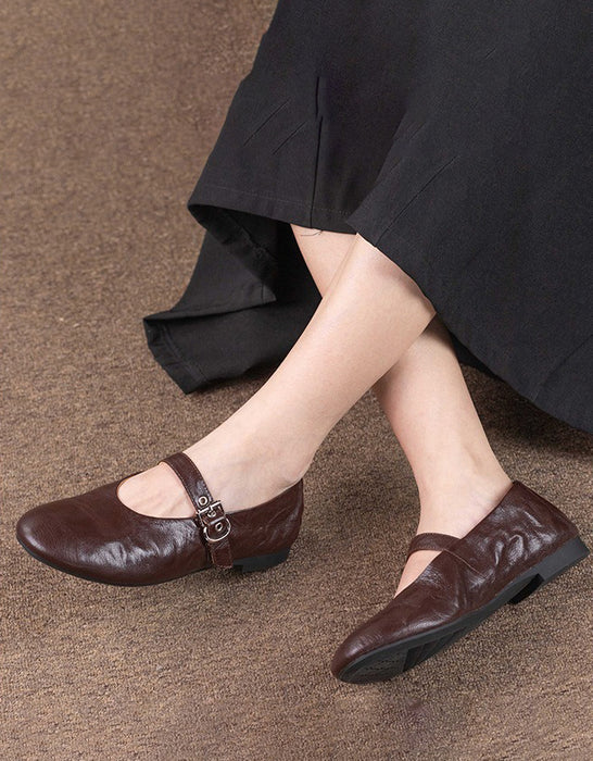 Handmade Soft Sole Single Buckle Mary Jane Shoes March Shoes Collection 2026 88.00
