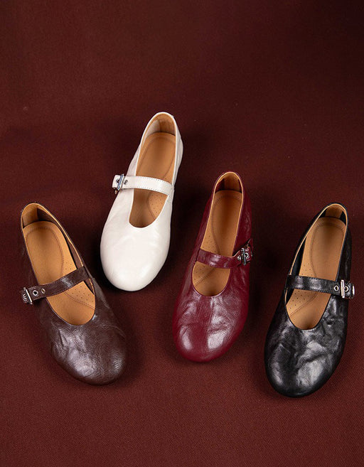 Handmade Soft Sole Single Buckle Mary Jane Shoes March Shoes Collection 2026 88.00