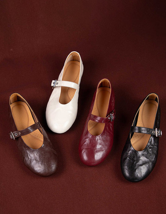Handmade Soft Sole Single Buckle Mary Jane Shoes March Shoes Collection 2026 88.00