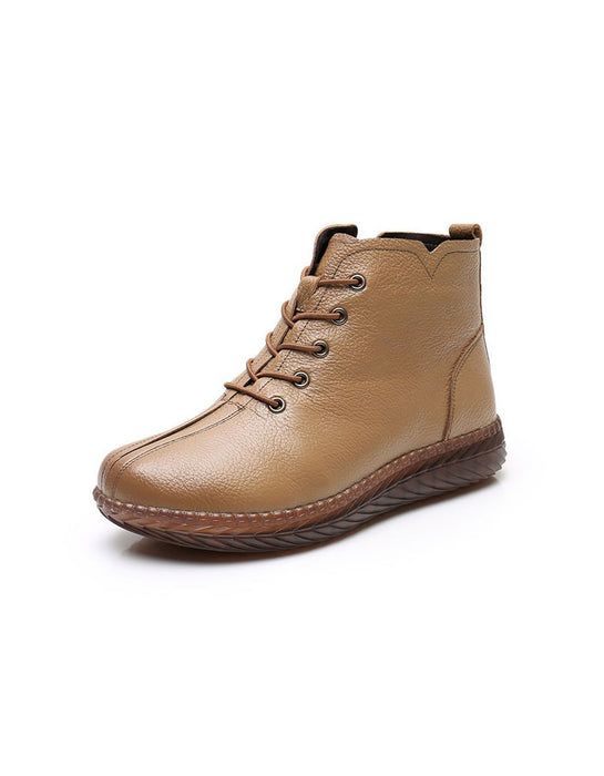 Bottes à lacets en cuir rétro printanières