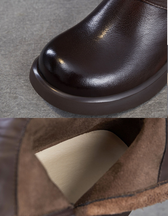 Women's Autumn Winter Genuine Leather Buckle Front Ankle Slouch Boots, Obiono Oct Shoes Collection 2026, 95.00