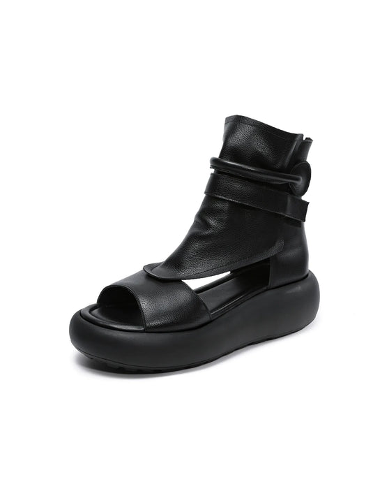 Summer Ankle Strap Open Toe Comfortable Platform Sandals Black June Shoes Collection 2026 88.00