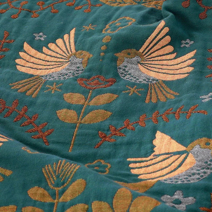 Tassel Edge Vintage Floral Bedcover Sofa Blanket