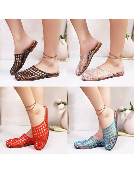 Summer Hollow Breathable Jelly Shoes Slippers