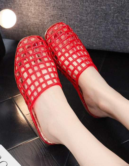 Summer Hollow Breathable Jelly Shoes Slippers