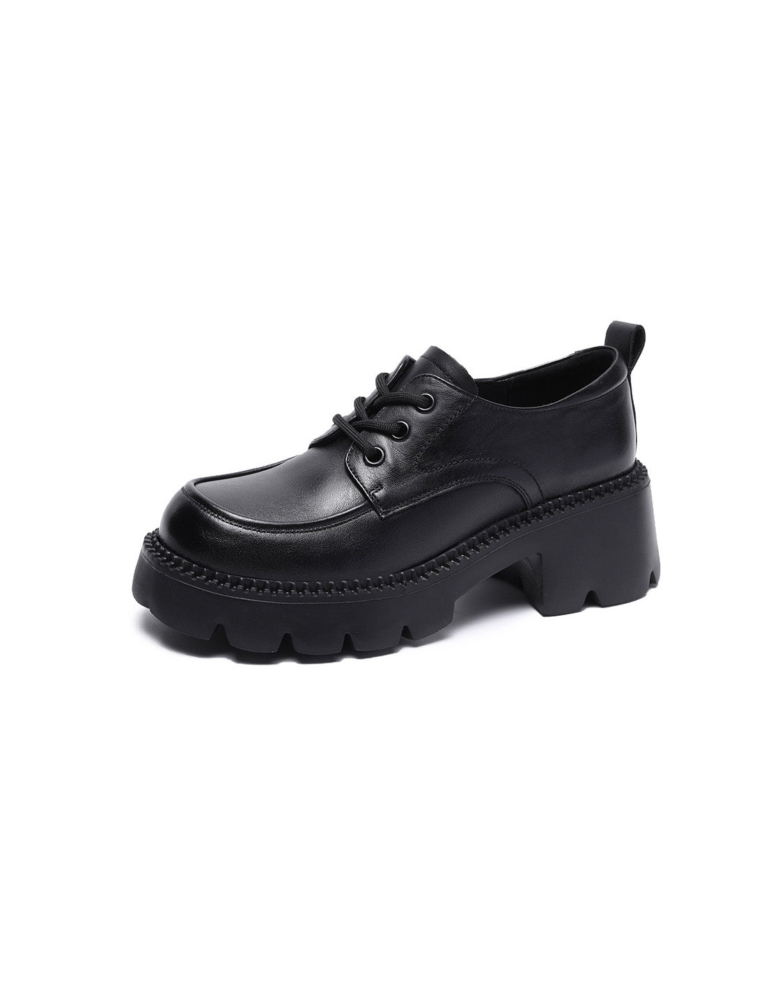 Handmade Lace-up Chunky Platform Mary Jane Shoes — Obiono