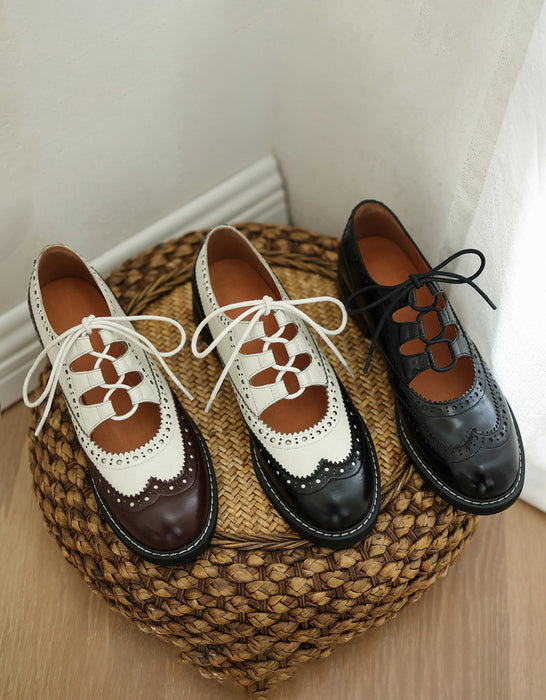 Women Brogue Style Cut Out Oxford Shoes Sandals