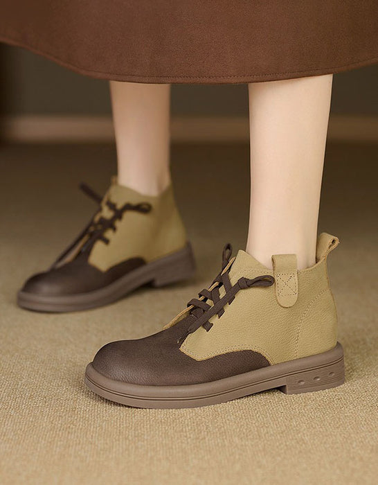 Botas retro hechas a mano de cuero genuino | Zapatos de regalo