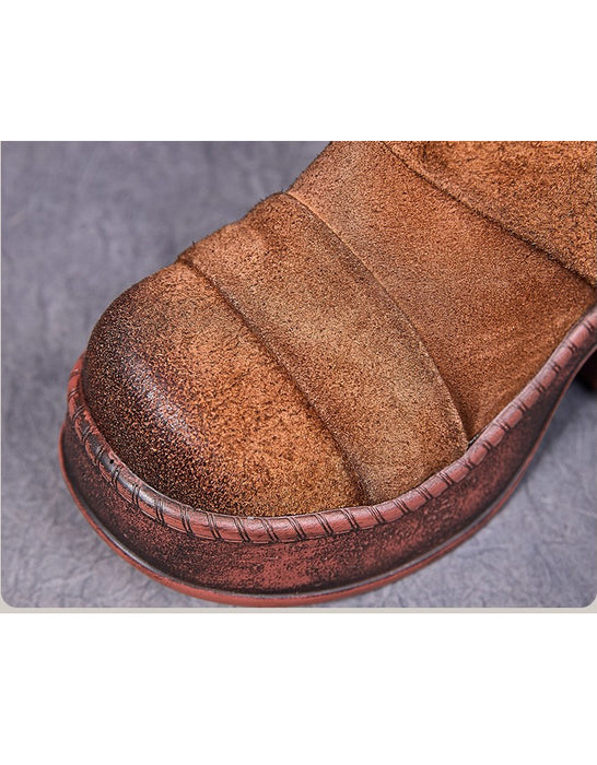 Autumn Winter Women Suede Chunky Platform Boots