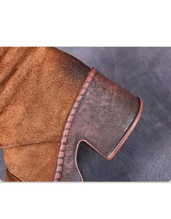 Autumn Winter Women Suede Chunky Platform Boots