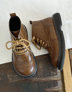 Wide Toe Box Brogue Style Oxford Shoes — Obiono
