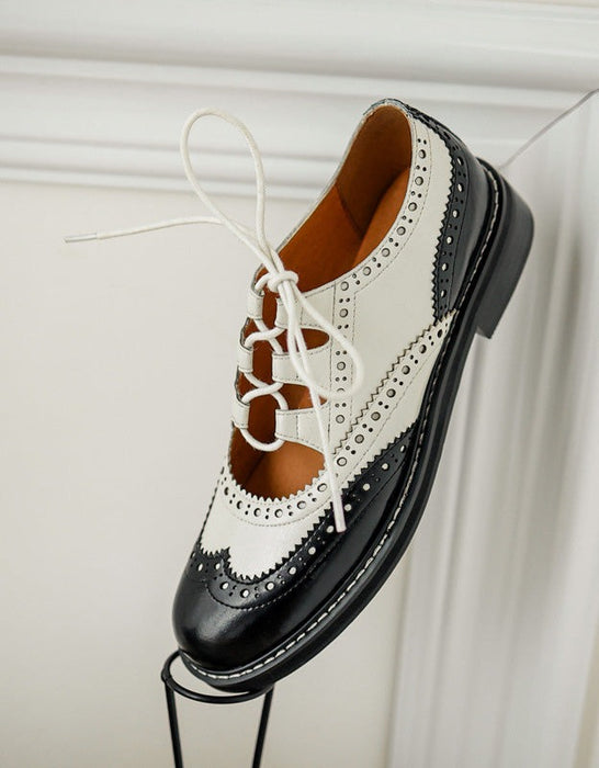 Women Brogue Style Cut Out Oxford Shoes Sandals — Obiono