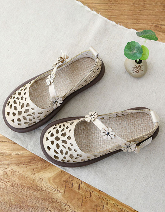 Comfortable Wide Toe Sloping Buckle Flat Sandals