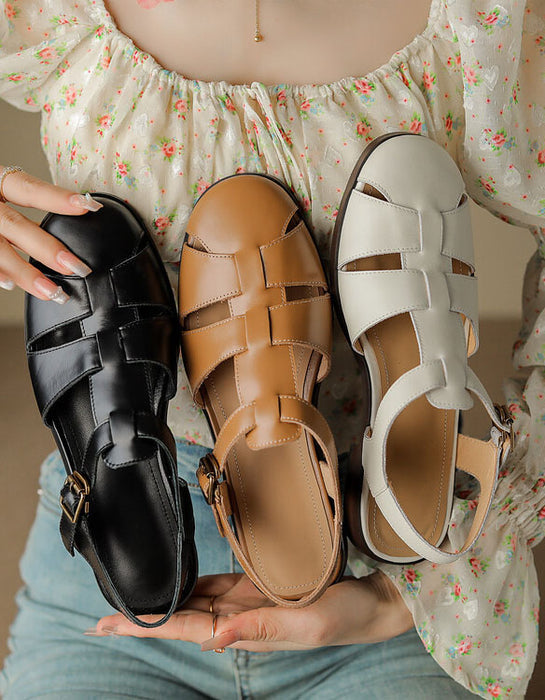 Close Toe Slingback Vintage Flat Sandals May Shoes Collection 2023 89.50