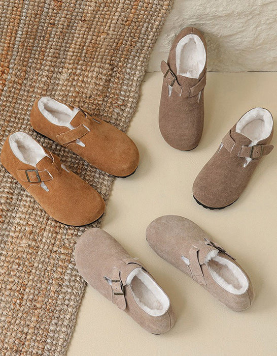 Big Size Winter Autumn Fur Lining Clogs for Women (Size 35-43)