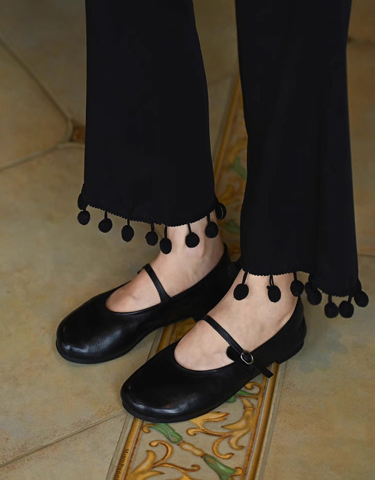 Chaussures décontractées à semelle souple et à tête ronde et plate, blanches