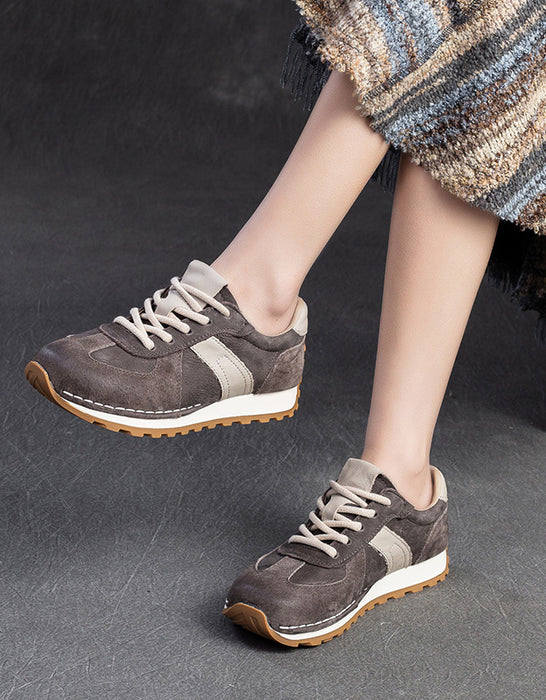 Comfortable Soles Suede Causal Sport Shoes for Women