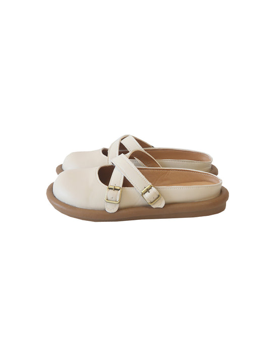 Summer Cross-strap Buckles Soft-sole Slippers