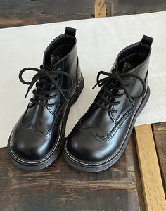 Wide Toe Box Brogue Style Oxford Shoes — Obiono