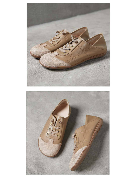 Light-weight SuedeStitching Leather Sneakers