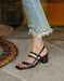 Summer Square toe Strappy Chic Chunky Heels Sandals Black July Shoes Collection 2026 95.00