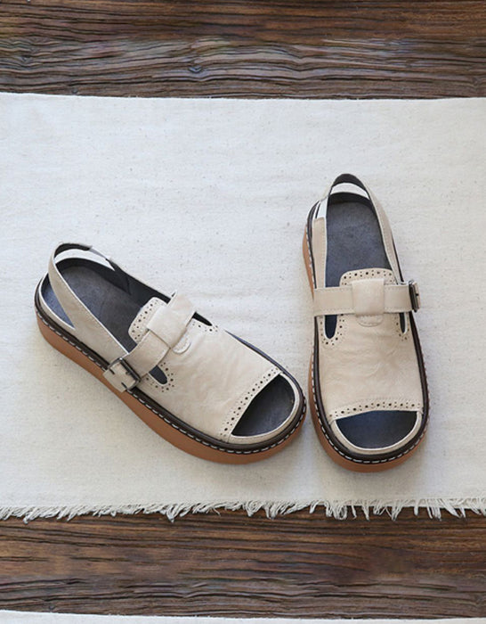 Summer Open Toe Platform Sandals Slingback
