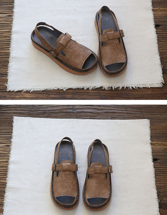Summer Open Toe Platform Sandals Slingback