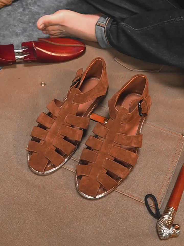 Men's Summer Leather Woven Handmade Gladiator Sandals (size38-size44) April Shoes Collection 2026 128.00