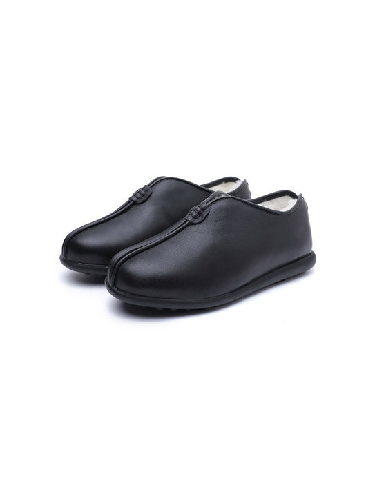 Winter Fur Flat Shoes for Men & Women 38-45 38 / Black( Side Zipper) Winter Fur Flat Shoes for Men & Women 38-45 38 / Black( Side Zipper)