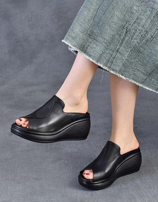 Summer Comfortable Open Toe Wedge Slippers for Women April Shoes Collection 2026 81.90