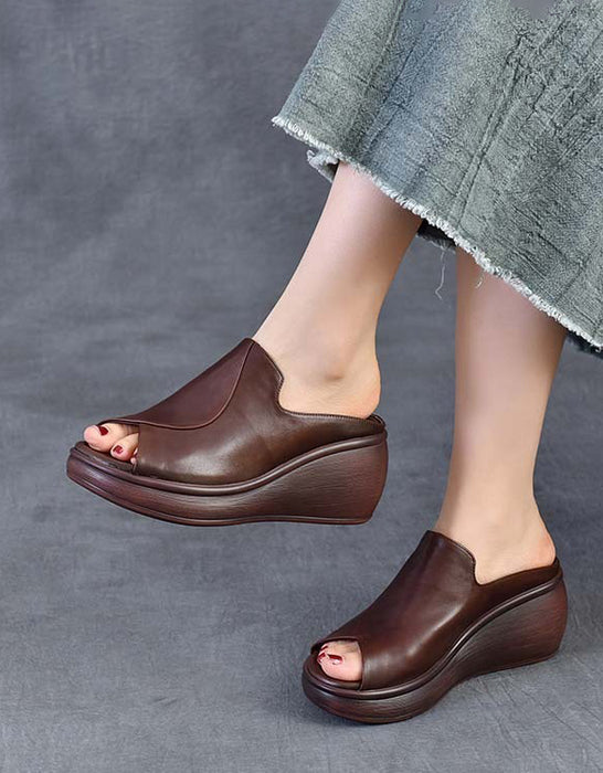 Summer Comfortable Open Toe Wedge Slippers for Women April Shoes Collection 2026 81.90
