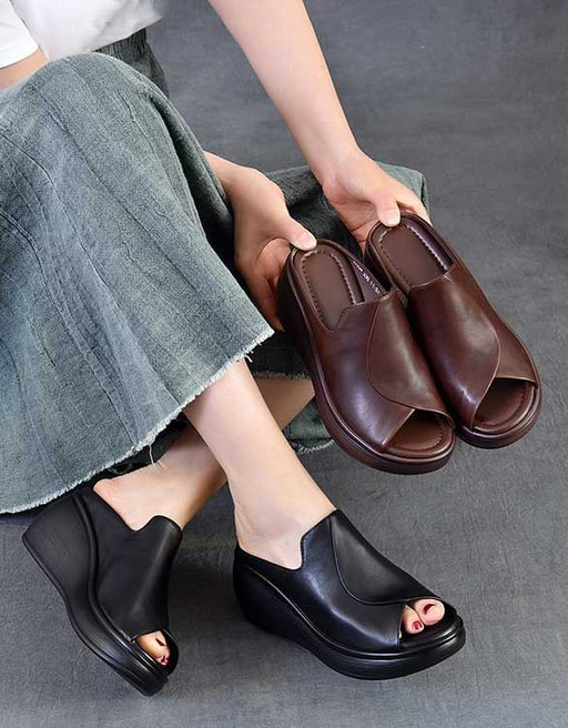 Summer Comfortable Open Toe Wedge Slippers for Women April Shoes Collection 2026 81.90