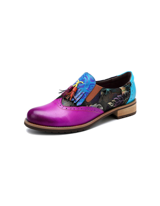 Vintage Brogue Tassel Oxford Shoes for Women 36-42