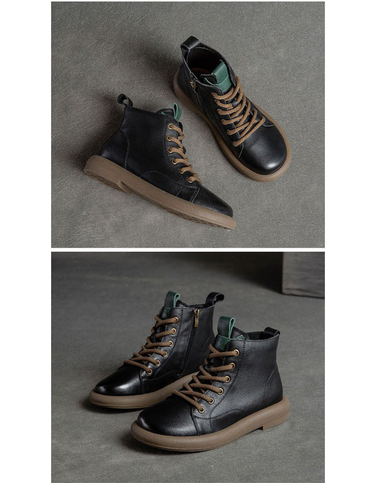 Handmade Leather Soft Sole Wide Toe Box Boots