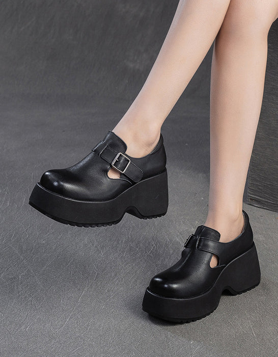 Spring Comfortable T-strap Platform Shoes Obiono Spring Comfortable T-strap Platform Shoes Obiono
