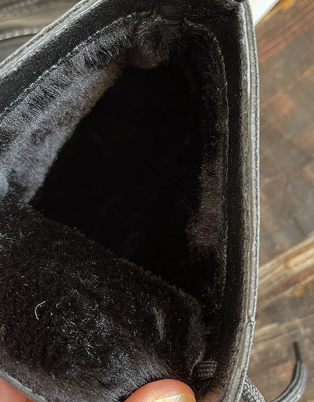 Winter Wide Toe Box Brogue Style Oxford Boots — Obiono