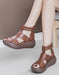 2020 Retro Leather Summer Wedge Sandals July New Arrivals 2020 77.00