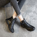 Women's Retro Leather Black Ankle Boots Jan New 2020 85.30