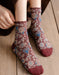 2 Pairs Shining Vintage Floral Cotton Socks Accessories 25.00