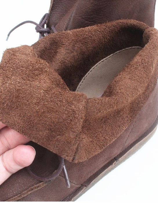 Autumn Genuine Leather Cow Tendon Retro Ankle Boots — Obiono