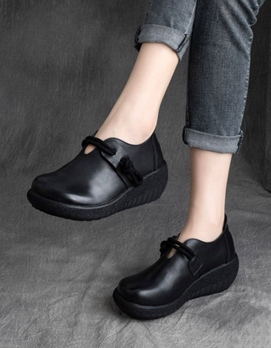 Handmade Retro Leather Waterproof Platform Shoes Aug New Trends 2020 89.99